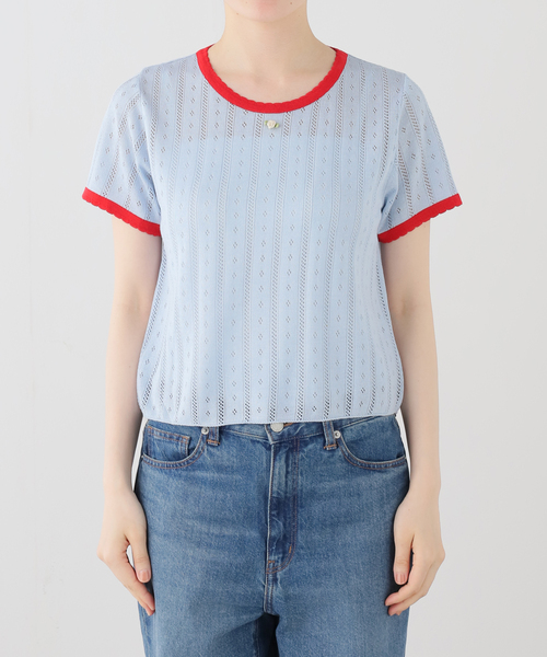 JOURNAL STANDARD(ジャーナルスタンダード)の「【sienne /シエンヌ】 SALLY RINGER KNIT(ニット/セーター・レディース・サックスブルー/チャコールグレー・SMALL)」の5枚目の写真