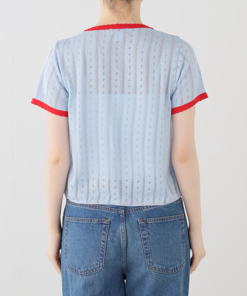 JOURNAL STANDARD(ジャーナルスタンダード)の「【sienne /シエンヌ】 SALLY RINGER KNIT(ニット/セーター・レディース・サックスブルー/チャコールグレー・SMALL)」の3枚目の写真