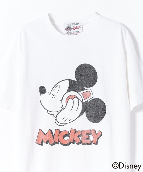Goodwear(Since1983)(グッドウェア)の「【 GOODWEAR / グッドウェア 】MICKEYフェイスTシャツ(Tシャツ/カットソー・レディース・レッド系2/レッド系1・XL/L/M/S)」の3枚目の写真