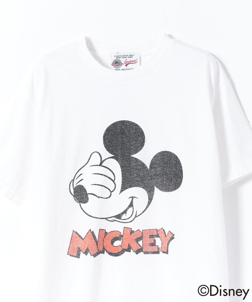 Goodwear(Since1983)(グッドウェア)の「【 GOODWEAR / グッドウェア 】MICKEYフェイスTシャツ(Tシャツ/カットソー・レディース・レッド系2/レッド系1・XL/L/M/S)」の5枚目の写真