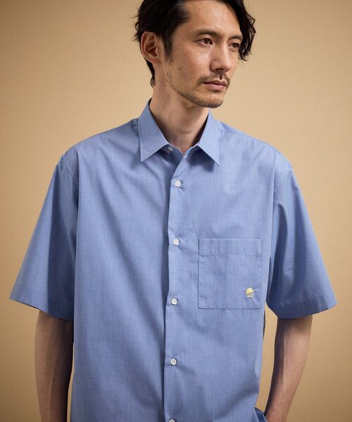 TAKEO KIKUCHI(タケオキクチ)の「ワンポイント刺繍 半袖シャツ(シャツ/ブラウス・メンズ・ブルー/ダークグレー/ブルー系その他4・05/04/03/02/01)」の13枚目の写真