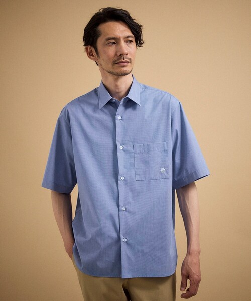 TAKEO KIKUCHI(タケオキクチ)の「ワンポイント刺繍 半袖シャツ(シャツ/ブラウス・メンズ・ブルー/ダークグレー/ブルー系その他4・05/04/03/02/01)」の14枚目の写真