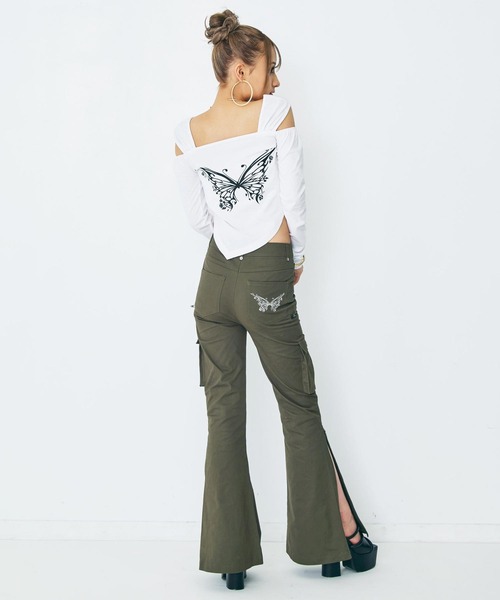 ANAP(アナップ)の「eggモデル あいみんコラボ ジップスリット カーゴパンツ(その他パンツ・レディース・カーキ/ブラック・S/M)」の14枚目の写真
