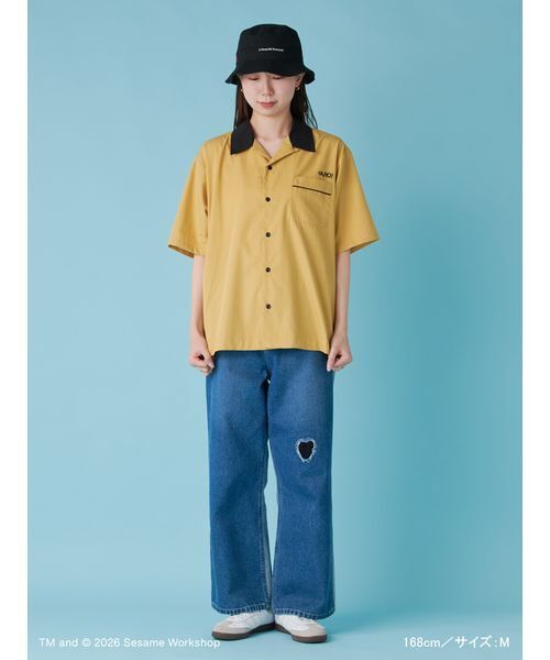 SESAME STREET(セサミストリート)の「【UNISEX】ボーリングシャツ(シャツ/ブラウス・レディース・サックスブルー/マスタード/ネイビー・L/M)」の5枚目の写真