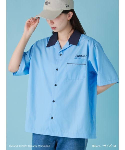 SESAME STREET(セサミストリート)の「【UNISEX】ボーリングシャツ(シャツ/ブラウス・レディース・サックスブルー/マスタード/ネイビー・L/M)」の16枚目の写真