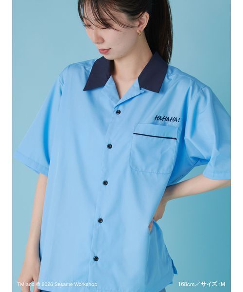 SESAME STREET(セサミストリート)の「【UNISEX】ボーリングシャツ(シャツ/ブラウス・レディース・サックスブルー/マスタード/ネイビー・L/M)」の18枚目の写真