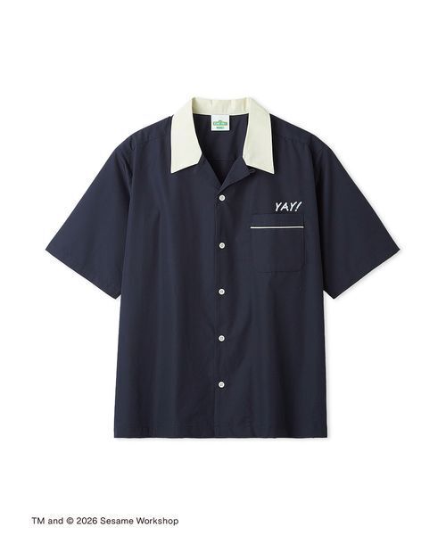 SESAME STREET(セサミストリート)の「【UNISEX】ボーリングシャツ(シャツ/ブラウス・レディース・サックスブルー/マスタード/ネイビー・L/M)」の2枚目の写真