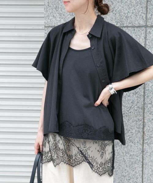 ITEMS URBANRESEARCH(アイテムズ アーバンリサーチ)の「ヘムレースキャミソール(キャミソール・レディース・ライトベージュ/ブラック・FREE)」の2枚目の写真