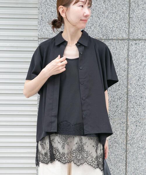 ITEMS URBANRESEARCH(アイテムズ アーバンリサーチ)の「ヘムレースキャミソール(キャミソール・レディース・ライトベージュ/ブラック・FREE)」の4枚目の写真