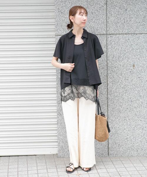 ITEMS URBANRESEARCH(アイテムズ アーバンリサーチ)の「ヘムレースキャミソール(キャミソール・レディース・ライトベージュ/ブラック・FREE)」の8枚目の写真