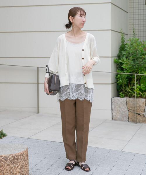ITEMS URBANRESEARCH(アイテムズ アーバンリサーチ)の「ヘムレースキャミソール(キャミソール・レディース・ライトベージュ/ブラック・FREE)」の17枚目の写真