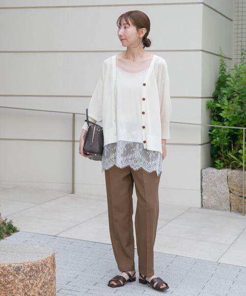 ITEMS URBANRESEARCH(アイテムズ アーバンリサーチ)の「ヘムレースキャミソール(キャミソール・レディース・ライトベージュ/ブラック・FREE)」の18枚目の写真