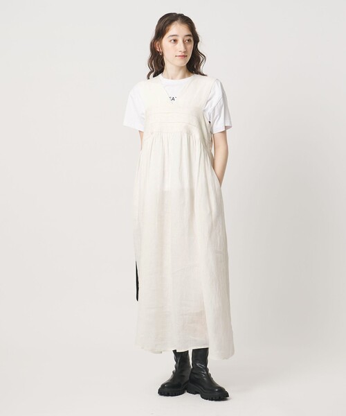 UNITED ARROWS（ユナイテッドアローズ）の「エンブロイダリー ノースリーブ ワンピース（ワンピース・レディース・ダークブラウン/ブラック/オフホワイト・38/36）」の11枚目の写真
