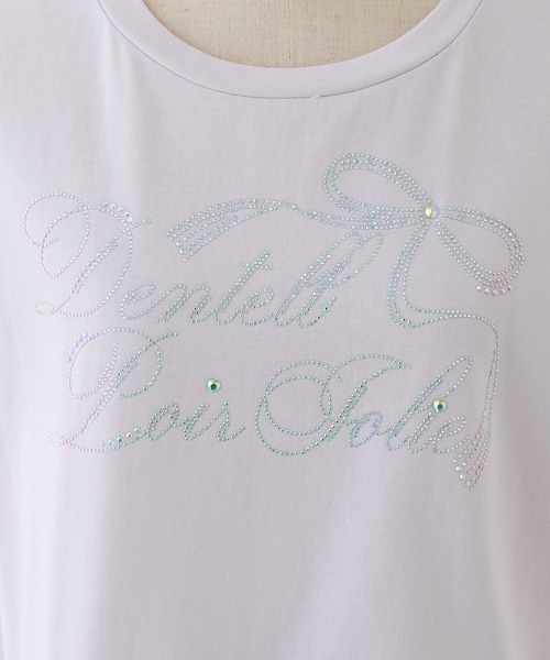 one after another NICE CLAUP（ワンアフターアナザーナイスクラップ）の「ときめき推しカラーT／全7色展開（Tシャツ/カットソー・レディース・アイボリー/ブラック/サックスブルー/オフホワイト/ピンク/ミント/ラベンダー・FREE）」の22枚目の写真