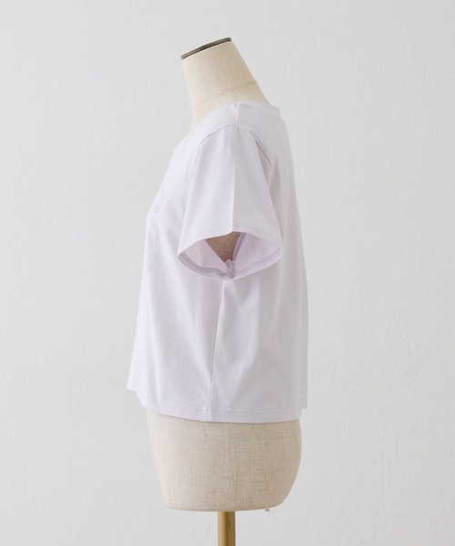 one after another NICE CLAUP（ワンアフターアナザーナイスクラップ）の「ときめき推しカラーT／全7色展開（Tシャツ/カットソー・レディース・アイボリー/ブラック/サックスブルー/オフホワイト/ピンク/ミント/ラベンダー・FREE）」の20枚目の写真
