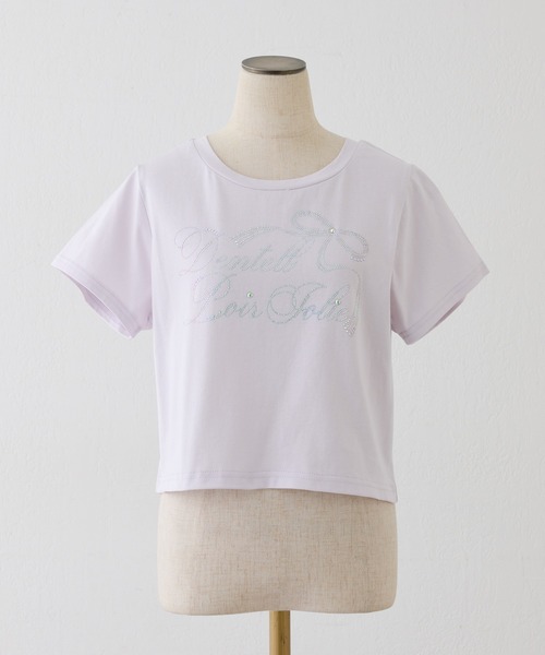 one after another NICE CLAUP（ワンアフターアナザーナイスクラップ）の「ときめき推しカラーT／全7色展開（Tシャツ/カットソー・レディース・アイボリー/ブラック/サックスブルー/オフホワイト/ピンク/ミント/ラベンダー・FREE）」の19枚目の写真