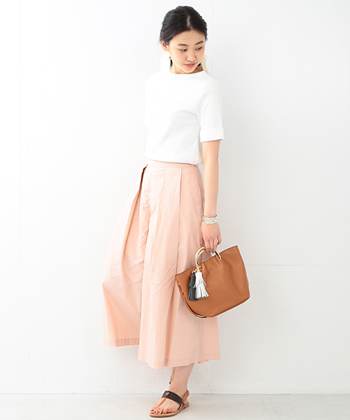 Ray BEAMS（レイビームス）の「◇Ray BEAMS / タック フレアー ワイドパンツ（その他パンツ・レディース・ピンク/オリーブ・1/0）」の15枚目の写真