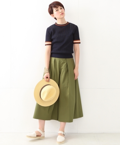 Ray BEAMS（レイビームス）の「◇Ray BEAMS / タック フレアー ワイドパンツ（その他パンツ・レディース・ピンク/オリーブ・1/0）」の4枚目の写真