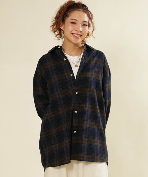 BEVERLY HILLS POLO CLUB(ビバリーヒルズポロクラブ)の「BEVERY HILLS P.C/ビバリーヒルズポロクラブ チェックネルシャツ 6487-0142(シャツ/ブラウス・レディース・ライトグリーン/ネイビー/キャメル・M)」の14枚目の写真
