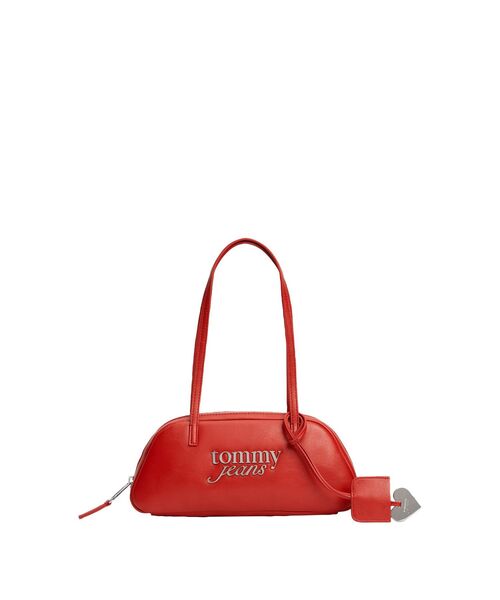 tommy jeans(トミー ジーンズ)の「メタルロゴショルダーバッグ(ショルダーバッグ・レディース・ホワイト/ブラック/レッド・FREE)」の1枚目の写真