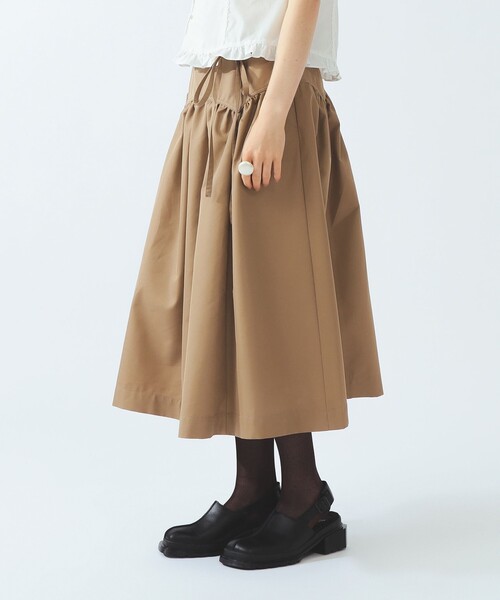Ray BEAMS（レイビームス）の「ギャザー キリカエ ミディ スカート（スカート・レディース・ホワイト系その他6/ブラウン系その他3・0/1）」の10枚目の写真