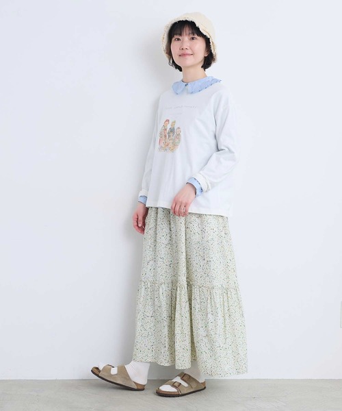 l'atelier du savon(アトリエドサボン)の「秋のみじたくおばあちゃん’s プリントロンT(Tシャツ/カットソー・レディース・オートミール/ホワイト・FREE)」の18枚目の写真