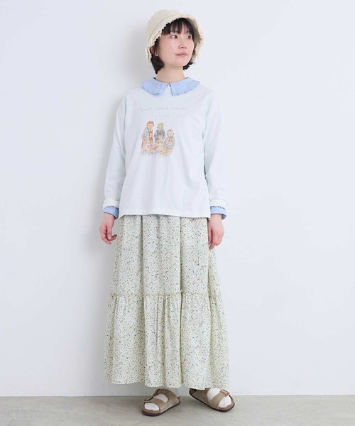 l'atelier du savon(アトリエドサボン)の「秋のみじたくおばあちゃん’s プリントロンT(Tシャツ/カットソー・レディース・オートミール/ホワイト・FREE)」の19枚目の写真