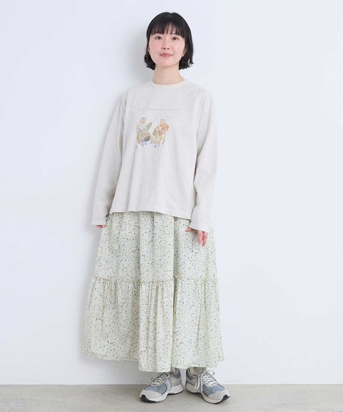 l'atelier du savon(アトリエドサボン)の「秋のみじたくおばあちゃん’s プリントロンT(Tシャツ/カットソー・レディース・オートミール/ホワイト・FREE)」の14枚目の写真