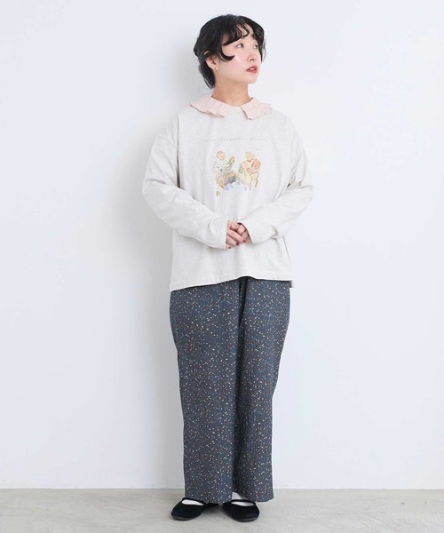 l'atelier du savon(アトリエドサボン)の「秋のみじたくおばあちゃん’s プリントロンT(Tシャツ/カットソー・レディース・オートミール/ホワイト・FREE)」の20枚目の写真