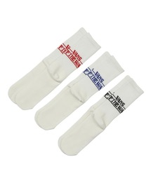 VANSｱﾊﾟﾚﾙ(WJ) ヴァンズ VANS OTW 3p Crew SKS SOCKS 126R7210500 ABC-MART限定 COLOR-1