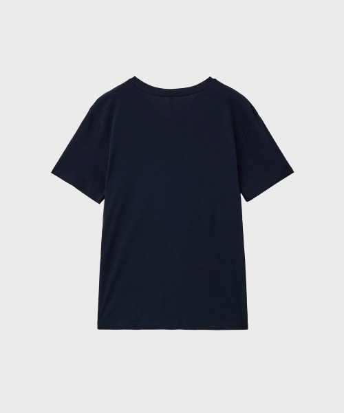 NOIRER(ノイア)の「コットンVネックベーシックTシャツ(ネイビー)(Tシャツ/カットソー・メンズ・その他・48/52/50)」の4枚目の写真