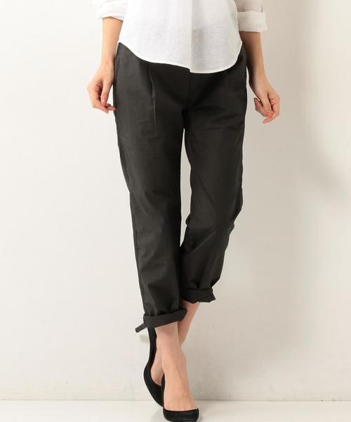 coen（コーエン）の「ダンプタックチノテーパードクロップドパンツ（チノパンツ・レディース・ブラック/ベージュ/ナチュラル/オリーブ・SMALL/LARGE/MEDIUM）」の5枚目の写真