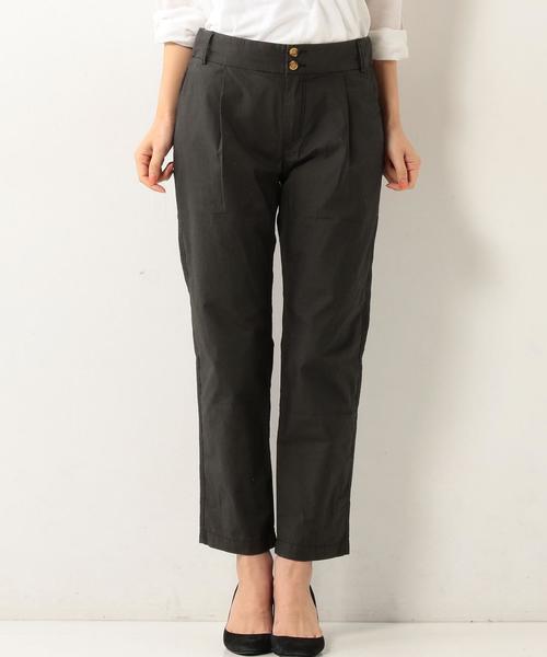 coen（コーエン）の「ダンプタックチノテーパードクロップドパンツ（チノパンツ・レディース・ブラック/ベージュ/ナチュラル/オリーブ・SMALL/LARGE/MEDIUM）」の21枚目の写真