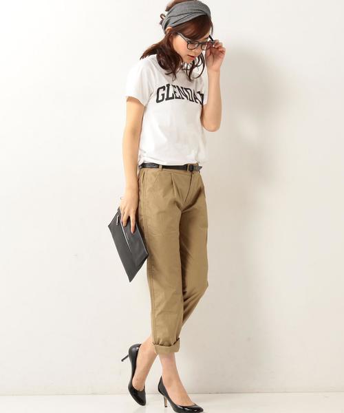 coen（コーエン）の「ダンプタックチノテーパードクロップドパンツ（チノパンツ・レディース・ブラック/ベージュ/ナチュラル/オリーブ・SMALL/LARGE/MEDIUM）」の10枚目の写真