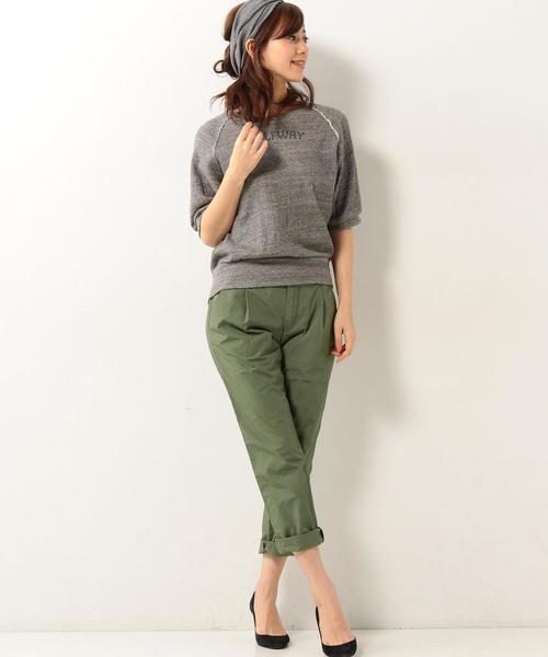 coen（コーエン）の「ダンプタックチノテーパードクロップドパンツ（チノパンツ・レディース・ブラック/ベージュ/ナチュラル/オリーブ・SMALL/LARGE/MEDIUM）」の13枚目の写真