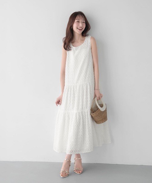 セール】フェザージャガードノースリワンピース（ワンピース