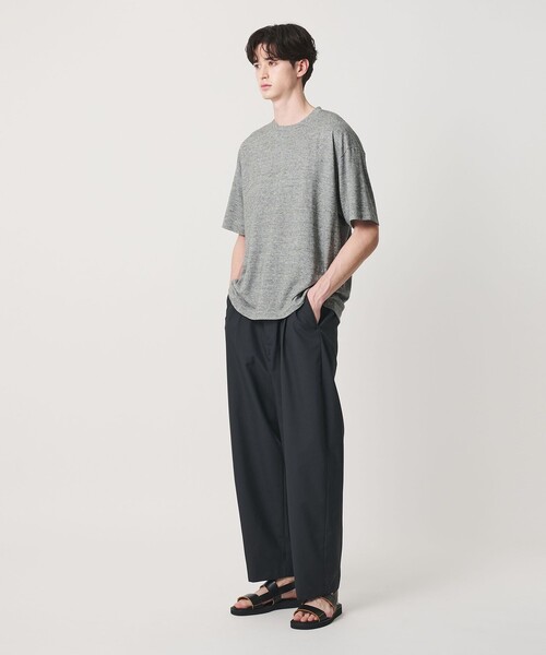 BEAUTY&YOUTH UNITED ARROWS（ビューティーアンドユースユナイテッドアローズ）の「リネン テクスチャード クルーネック Tシャツ（Tシャツ/カットソー・メンズ・ブラック/ダークグレー/ベージュ・L/XL/S/M）」の5枚目の写真