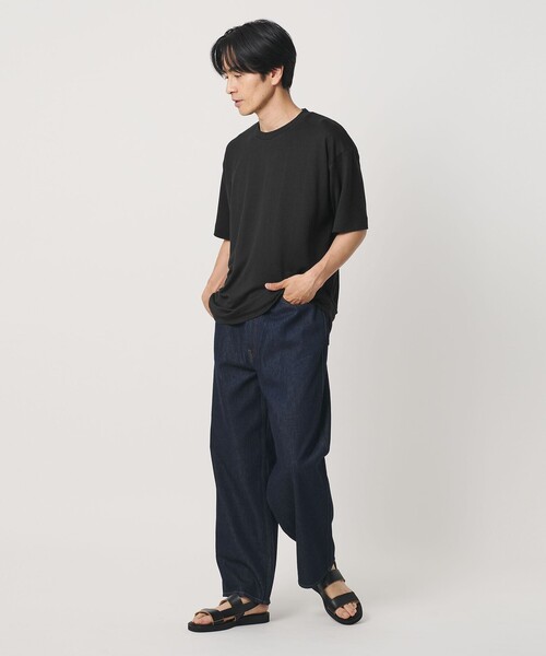 BEAUTY&YOUTH UNITED ARROWS（ビューティーアンドユースユナイテッドアローズ）の「リネン テクスチャード クルーネック Tシャツ（Tシャツ/カットソー・メンズ・ブラック/ダークグレー/ベージュ・L/XL/S/M）」の7枚目の写真