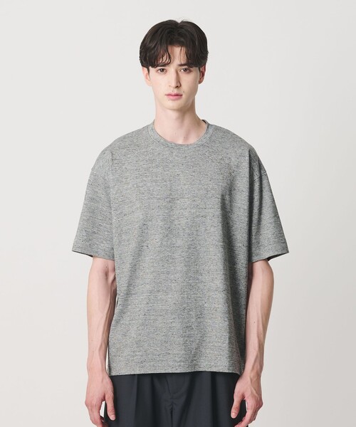 BEAUTY&YOUTH UNITED ARROWS（ビューティーアンドユースユナイテッドアローズ）の「リネン テクスチャード クルーネック Tシャツ（Tシャツ/カットソー・メンズ・ブラック/ダークグレー/ベージュ・L/XL/S/M）」の9枚目の写真