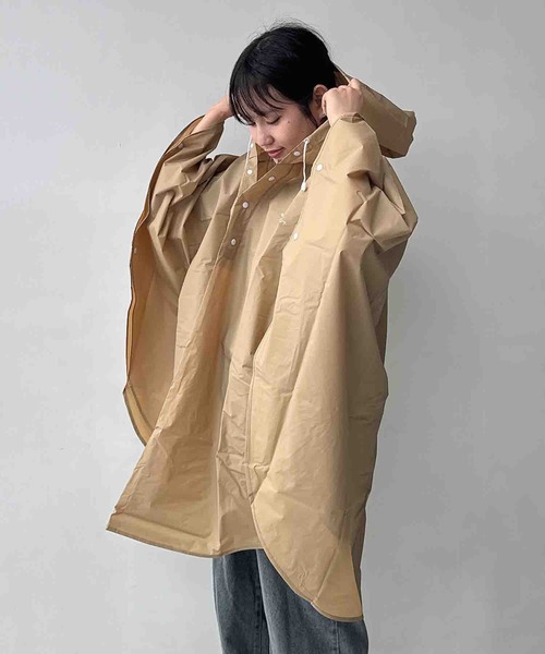 セール】リュック対応 撥水 レインポンチョ 【UNISEX ITEM】（レイン