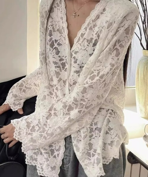 REBALANCE(リバランス)の「レースシャツ(Tシャツ/カットソー・レディース・A/B・MEDIUM/LARGE)」の1枚目の写真