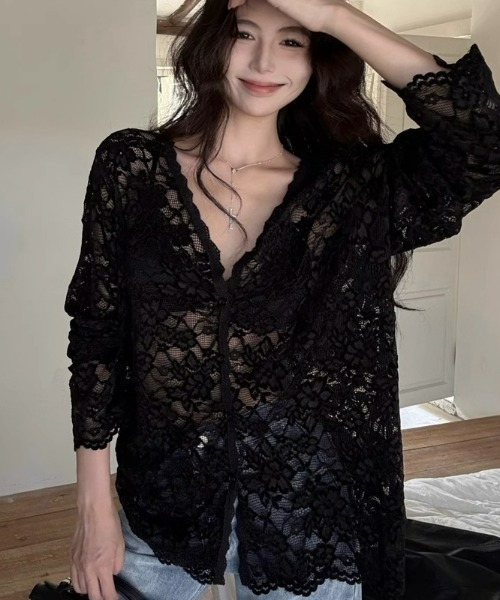 REBALANCE(リバランス)の「レースシャツ(Tシャツ/カットソー・レディース・A/B・MEDIUM/LARGE)」の2枚目の写真