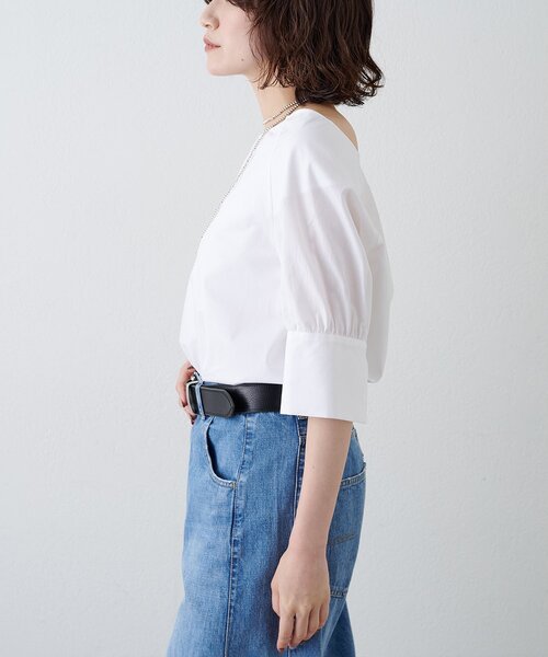 Whim Gazette(ウィムガゼット)の「刺繍オフショルブラウス(シャツ/ブラウス・レディース・ブラック/オフホワイト・FREE)」の5枚目の写真