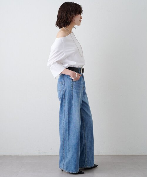 Whim Gazette(ウィムガゼット)の「刺繍オフショルブラウス(シャツ/ブラウス・レディース・ブラック/オフホワイト・FREE)」の10枚目の写真