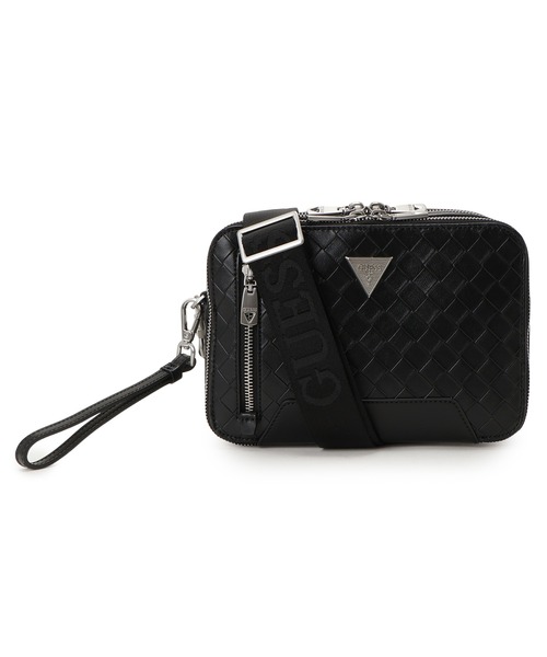 Guess(ゲス)の「TORINO Double Zip Camera Bag ショルダーバッグ カメラバッグ(ショルダーバッグ・メンズ・ブラック・ONE SIZE)」の1枚目の写真