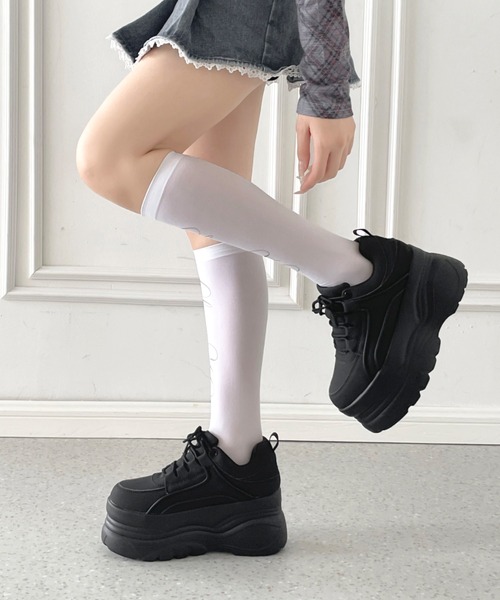 Shoes in Closet(シューズインクローゼット)の「+9.0㎝ 厚底 ボリュームソール スニーカー 2497(スニーカー・レディース・ブラック/ホワイト・M/L/LL/S)」の12枚目の写真