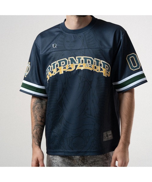RIPNDIP(リップンディップ)の「MOTHER NERM FOOTBALL JERSEY(ジャージ・メンズ・ネイビー・MEDIUM/LARGE/X-LARGE/SMALL)」の2枚目の写真