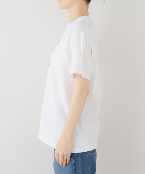 BALMYDAY'S（バルミーデイズ）の「BALMYDAYS/バルミーデイズ SLOBE別注 カーミットTシャツ BAL-26SS-CS48（Tシャツ/カットソー・レディース・ベージュ/ホワイト・FREE）」の5枚目の写真