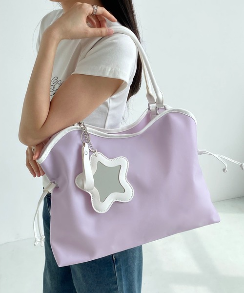 LA VORAGINE(ラ ヴォラジネ)の「クリアジェリートートバッグ 星チャーム付き 4 カラー 大容量 jelly bag(トートバッグ・レディース・PINK/グリーン/Purple/Yellow・FREE)」の16枚目の写真