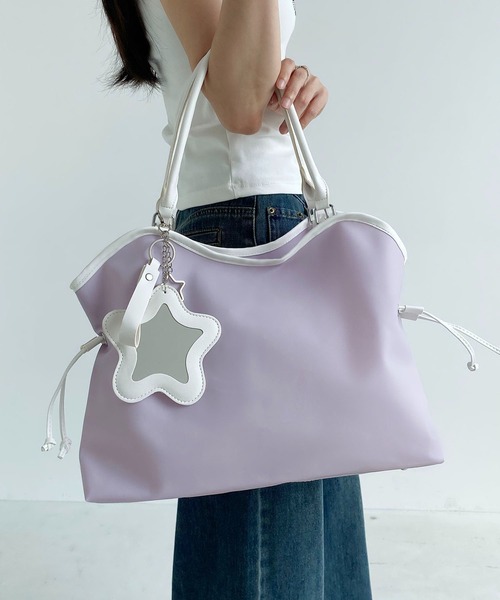 LA VORAGINE(ラ ヴォラジネ)の「クリアジェリートートバッグ 星チャーム付き 4 カラー 大容量 jelly bag(トートバッグ・レディース・PINK/グリーン/Purple/Yellow・FREE)」の20枚目の写真